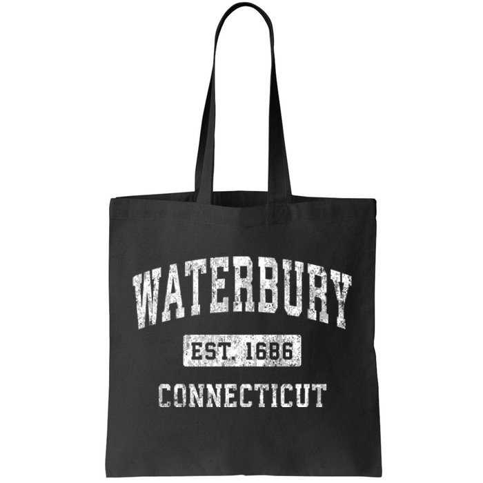 Waterbury Connecticut Ct Vintage Established Sports Design Tote Bag