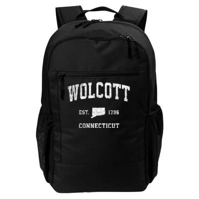 Wolcott Connecticut Ct Vintage Athletic Sports Daily Commute Backpack