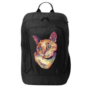 Watercolor Cute Cat City Backpack