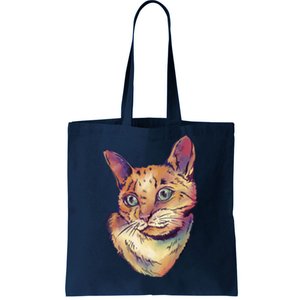 Watercolor Cute Cat Tote Bag