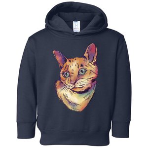 Watercolor Cute Cat Toddler Hoodie