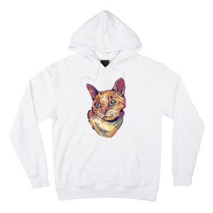 Watercolor Cute Cat Hoodie