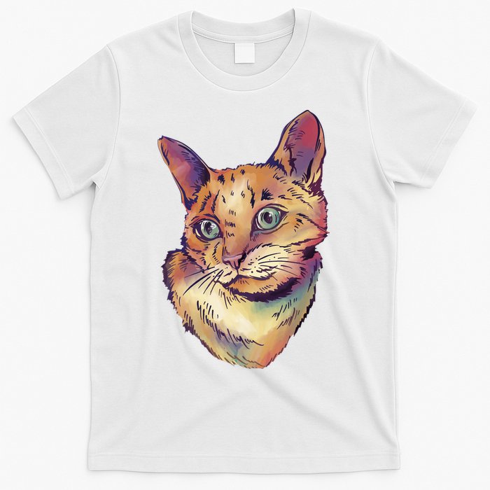 Watercolor Cute Cat T-Shirt