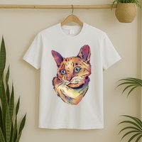 Watercolor Cute Cat T-Shirt