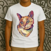 Watercolor Cute Cat T-Shirt
