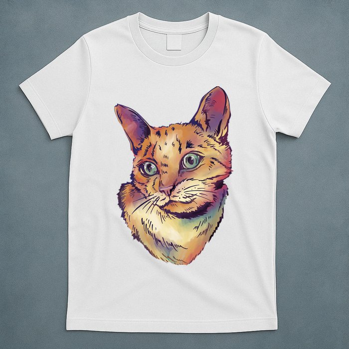 Watercolor Cute Cat T-Shirt