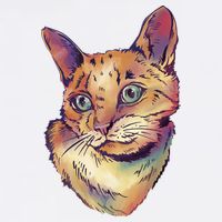 Watercolor Cute Cat T-Shirt