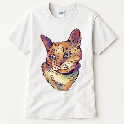 Watercolor Cute Cat Tall T-Shirt