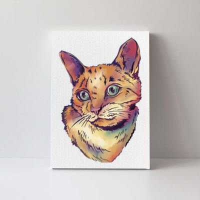 Watercolor Cute Cat Canvas