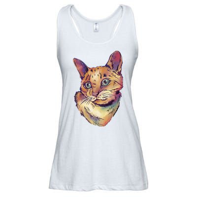 Watercolor Cute Cat Ladies Essential Flowy Tank