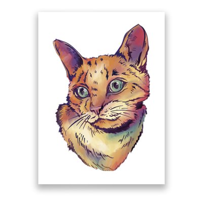 Watercolor Cute Cat Poster