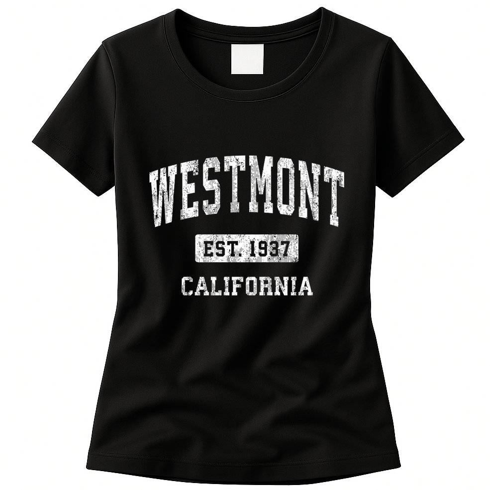 Westmont California Ca Vintage Established Athletic Sports Design Womens T-Shirt