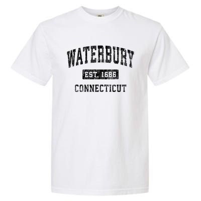 Waterbury Connecticut Ct Vintage Established Sports Design Garment-Dyed Heavyweight T-Shirt