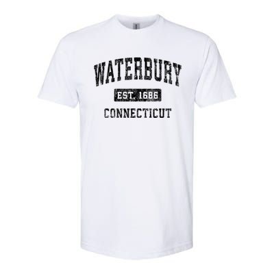 Waterbury Connecticut Ct Vintage Established Sports Design Softstyle CVC T-Shirt