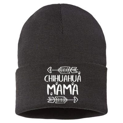 Womens Cute Chihuahua Mom Funny Dog Mom Gift Chihuahua Mama Tank Top Sustainable Knit Beanie