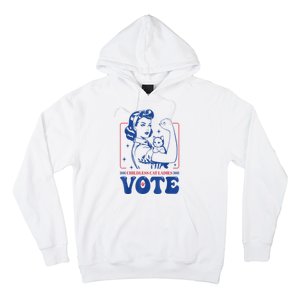 Woman Childless Cat Ladies Vote Retro Election 2024 Usa Gift Hoodie