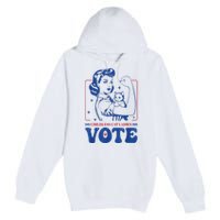 Woman Childless Cat Ladies Vote Retro Election 2024 Usa Gift Premium Pullover Hoodie