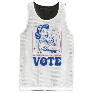 Woman Childless Cat Ladies Vote Retro Election 2024 Usa Gift Mesh Reversible Basketball Jersey Tank