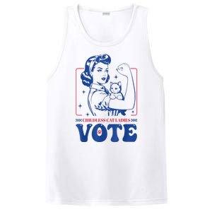 Woman Childless Cat Ladies Vote Retro Election 2024 Usa Gift PosiCharge Competitor Tank