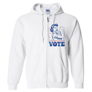 Woman Childless Cat Ladies Vote Retro Election 2024 Usa Gift Full Zip Hoodie