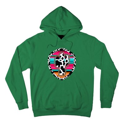 Western Cow Cactus Leopard Cheetha Serape Turquoise Pink Hoodie