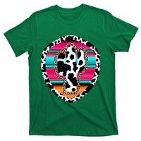 Western Cow Cactus Leopard Cheetha Serape Turquoise Pink T-Shirt