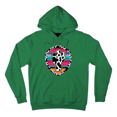 Western Cow Cactus Leopard Cheetha Serape Turquoise Pink Tall Hoodie