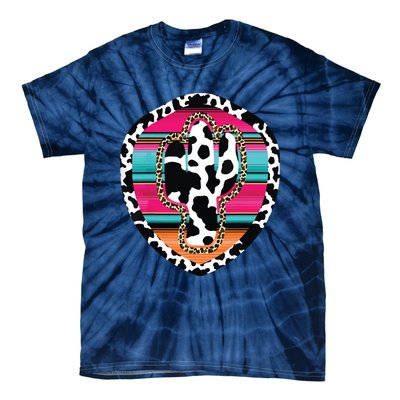 Western Cow Cactus Leopard Cheetha Serape Turquoise Pink Tie-Dye T-Shirt