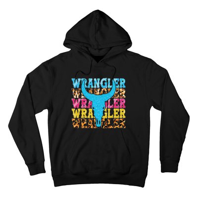 Wrangler Cowhide Cow Skull Cow Print Wrangler Hoodie