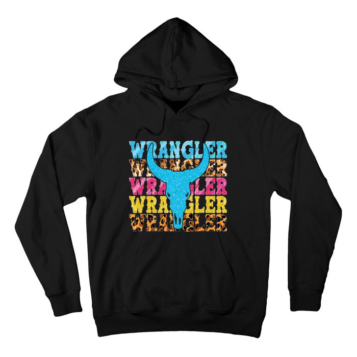 Wrangler Cowhide Cow Skull Cow Print Wrangler Hoodie