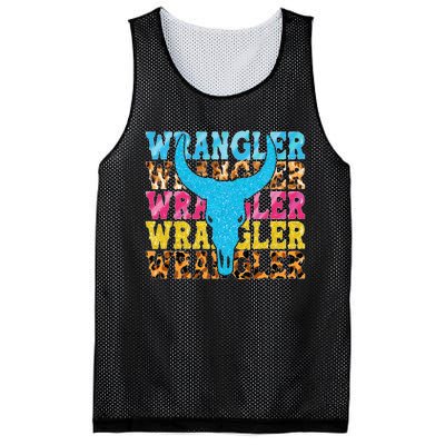 Wrangler Cowhide Cow Skull Cow Print Wrangler Mesh Reversible Basketball Jersey Tank