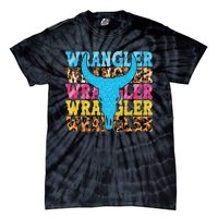 Wrangler Cowhide Cow Skull Cow Print Wrangler Tie-Dye T-Shirt