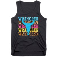 Wrangler Cowhide Cow Skull Cow Print Wrangler Tank Top