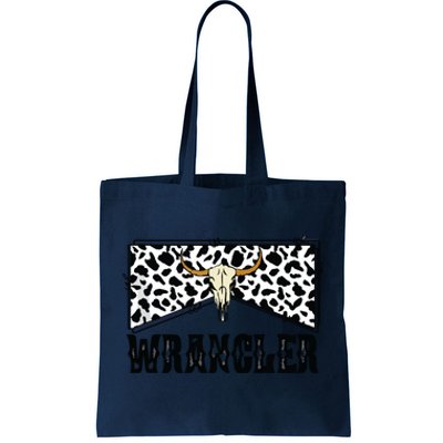 Wrangler Cowhide Cow Skull Cow Print Wrangler Tank Top Tote Bag