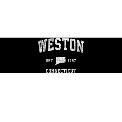 Weston Connecticut Ct Vintage Established Athletic Sports Design Bumper Sticker