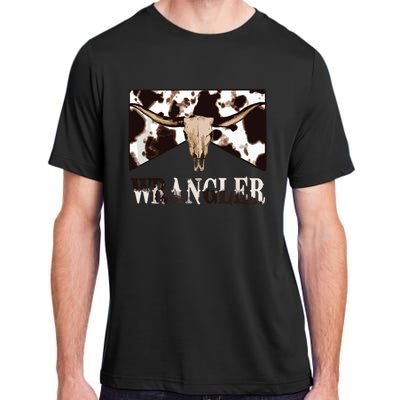 Wrangler Cowhide Cow Skull Cow Print Wrangler Adult ChromaSoft Performance T-Shirt