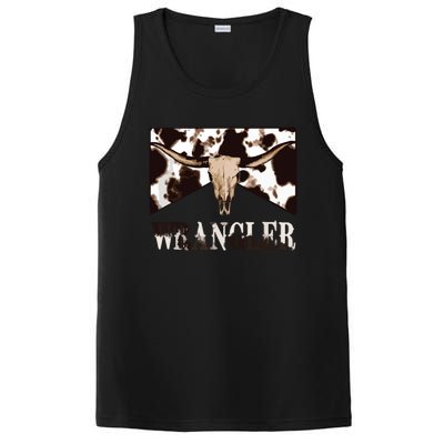 Wrangler Cowhide Cow Skull Cow Print Wrangler PosiCharge Competitor Tank