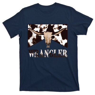 Wrangler Cowhide Cow Skull Cow Print Wrangler T-Shirt