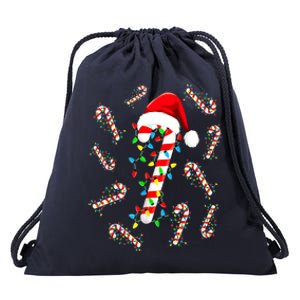 Women Christmas Candy Santa Xmas Light Gift Drawstring Bag