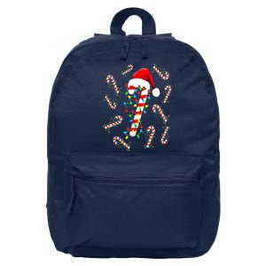 Women Christmas Candy Santa Xmas Light Gift 16 in Basic Backpack