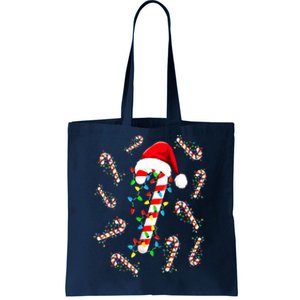 Women Christmas Candy Santa Xmas Light Gift Tote Bag