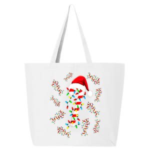 Women Christmas Candy Santa Xmas Light Gift 25L Jumbo Tote