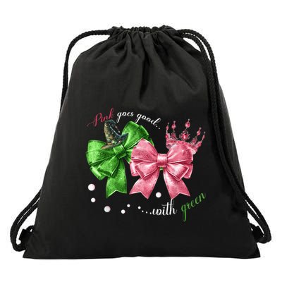 Witch Coquette Changed For Good P.I.N.K. Goes Good With Green Drawstring Bag