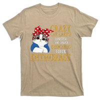 Womens Crazy Cat Lady I Prefer The Term Dedicated Feline Enthusiast T-Shirt