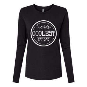 Worlds Coolest Cat Dad Great Gift Womens Cotton Relaxed Long Sleeve T-Shirt