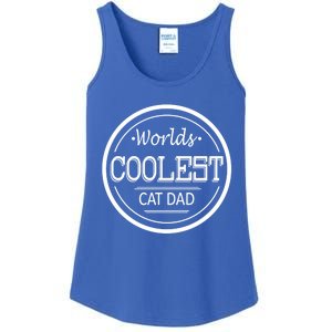 Worlds Coolest Cat Dad Great Gift Ladies Essential Tank