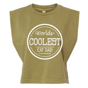 Worlds Coolest Cat Dad Great Gift Garment-Dyed Women's Muscle Tee