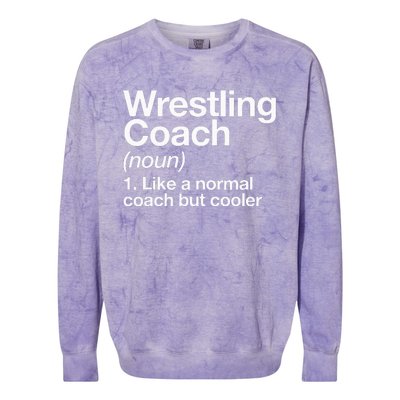 Wrestling Coach Definition Funny Sports Trainer Instructor Colorblast Crewneck Sweatshirt