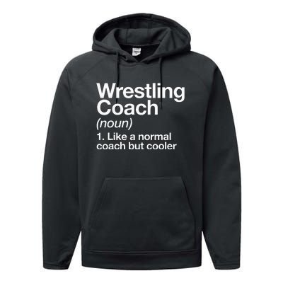 Wrestling Coach Definition Funny Sports Trainer Instructor Performance Fleece Hoodie