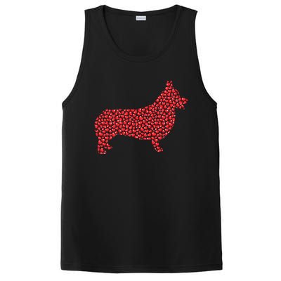 Welsh Corgi Dog Lover Heart Shape Welsh Corgi Valentines Day Gift PosiCharge Competitor Tank